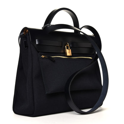 Hermes Toile Herbag Zip PM 31 Black 2 of 8