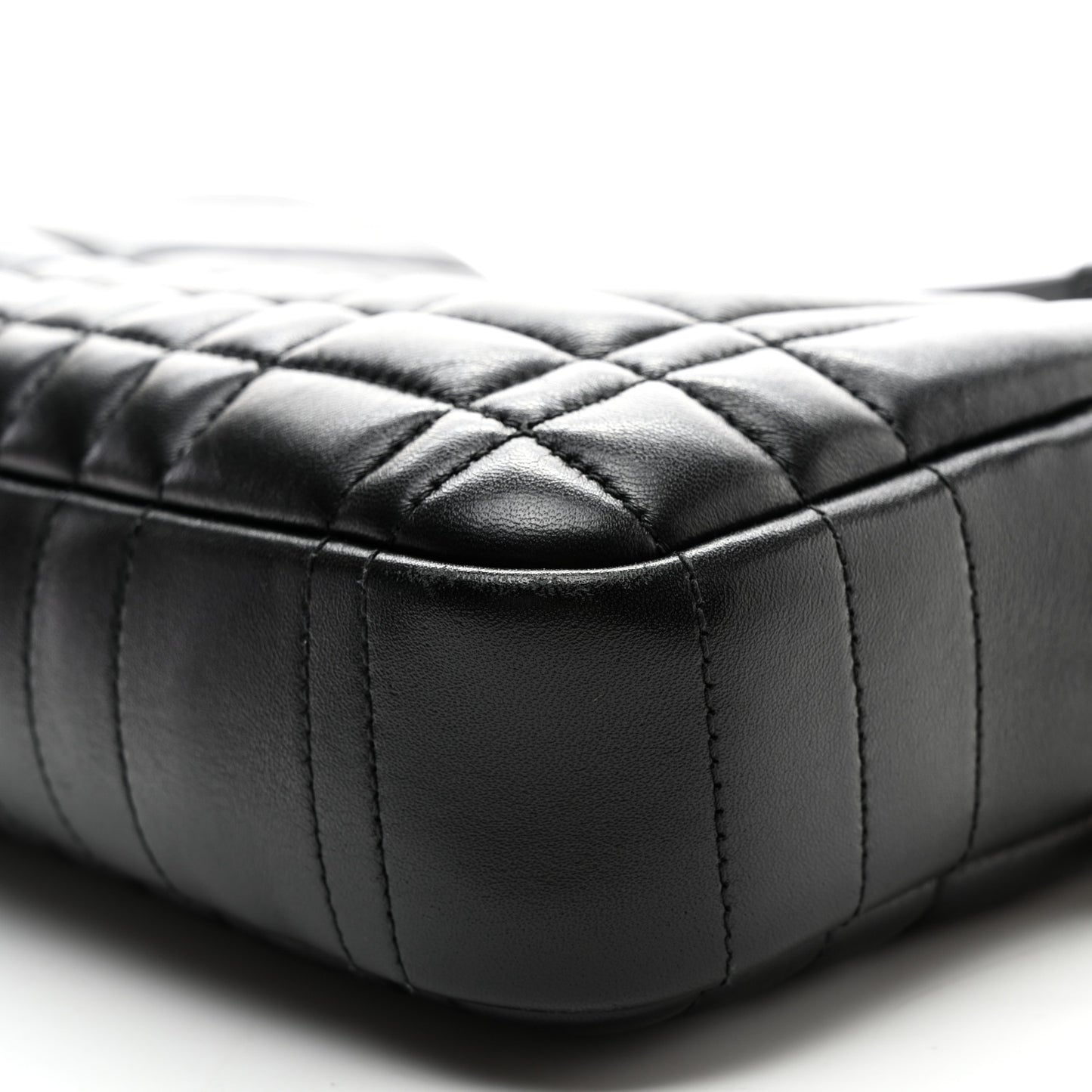 Calfskin Quilted Small Lola Camera Bag Black