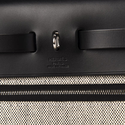 Hermes Toile H Berline Vache Hunter Herbag Zip PM 31 Bleu Encre Black 11 of 13