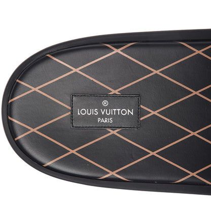 Louis Vuitton Calfskin Monogram Eldorado Flat Mules 40 Black 7 of 10