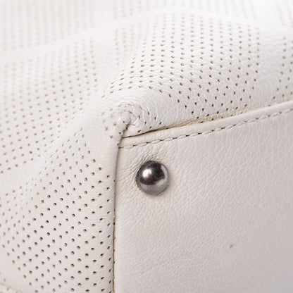 Chanel Goatskin Perforated Large CC Tote White 21 of 29