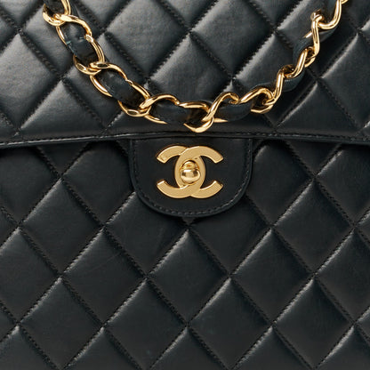 Chanel Lambskin Quilted Jumbo Single Flap Black 9 of 11