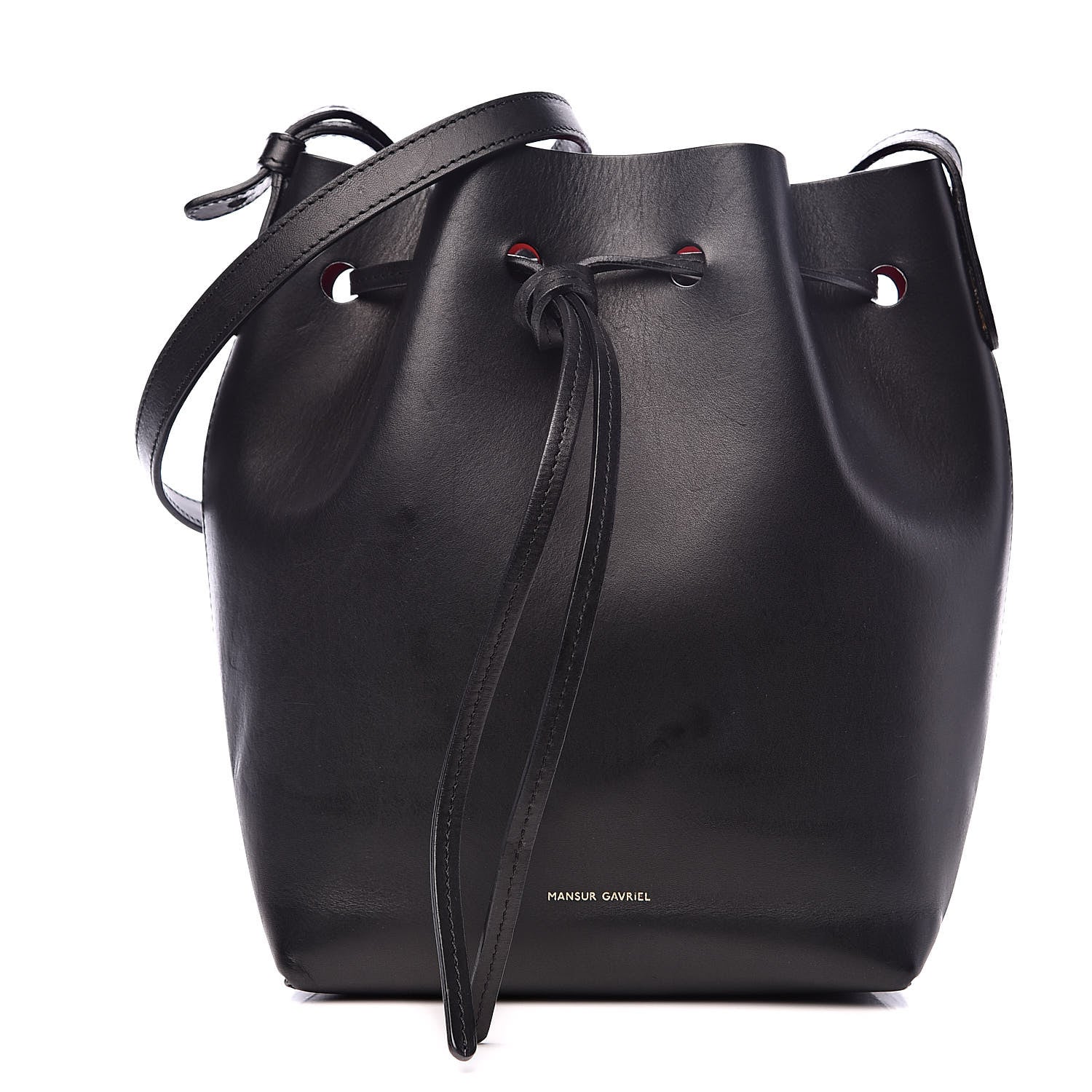 Mansur Gavriel Calfskin Mini Bucket Bag Black Flamma 1 of 13