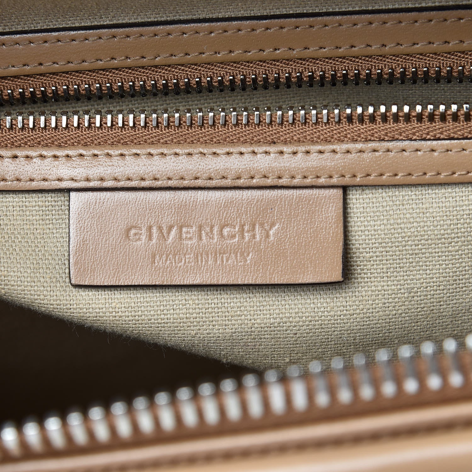 Givenchy Shiny Lord Calfskin Medium Antigona Dark Beige 6 of 12