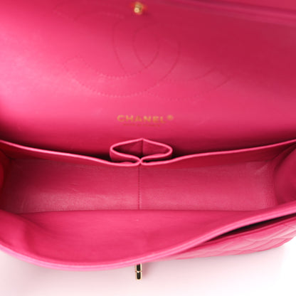 Chanel Lambskin Quilted Jumbo Double Flap Dark Pink 5 of 10