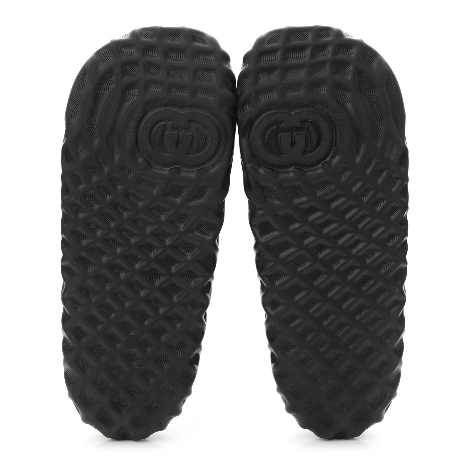Gucci Rubber Interlocking G Mens Slide Sandals 8 Black 6 of 9