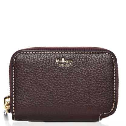 Mulberry Small Classic Grain Zip Around Purse Burgundy 1 of 8