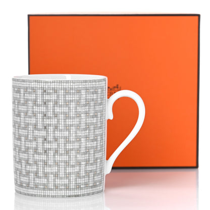 Hermes Porcelain Mosaique au 24 Mug Platinum 8 of 8