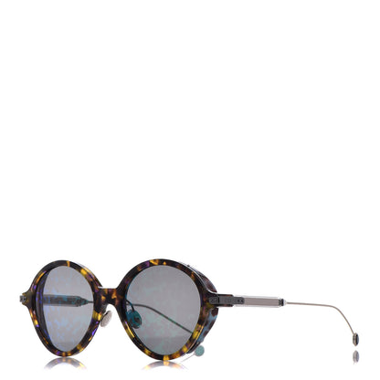 Christian Dior Acetate Leaf Print Umbrage Round Sunglasses Green Foliage 1 of 8