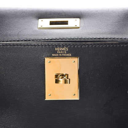 Hermes Box Kelly Retourne 28 Black 8 of 39