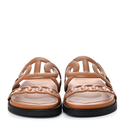 Hermes Nappa Extra Sandals 37 Naturel 2 of 9