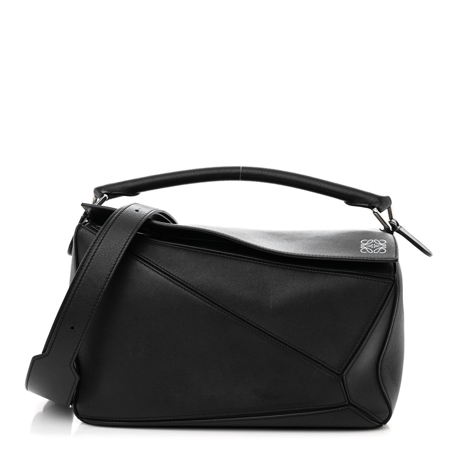 Loewe Calfskin Medium Puzzle Bag Black 1 of 12