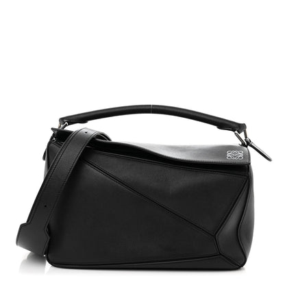 Loewe Calfskin Medium Puzzle Bag Black 1 of 12