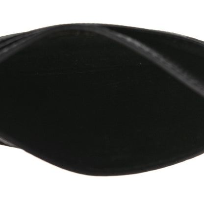 Saint Laurent Grain De Poudre Matelasse Chevron Monogram Credit Card Case Black 5 of 10