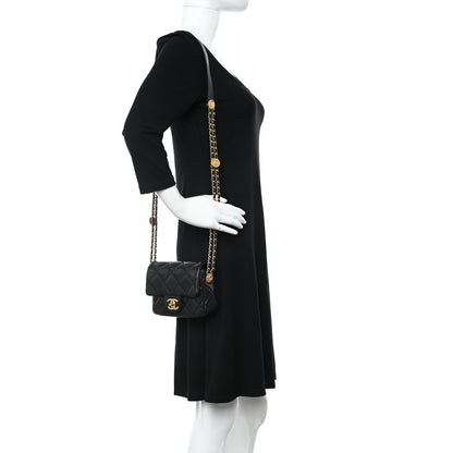 Chanel Caviar Quilted Mini Twist Your Buttons Flap Black 2 of 13