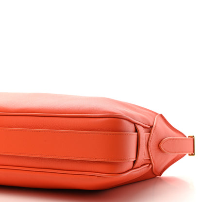 Celine Supple Calfskin Medium Romy Shoulder Bag Pop Orange 11 of 12