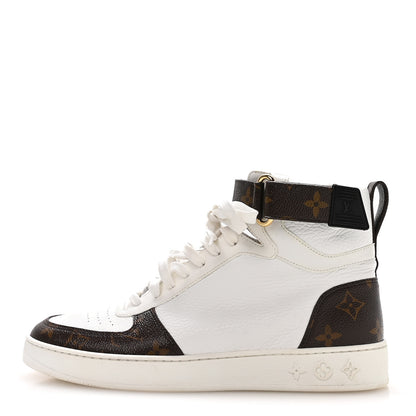 Louis Vuitton Grained Calfskin Monogram Boombox Sneaker Boots 39 White 1 of 8