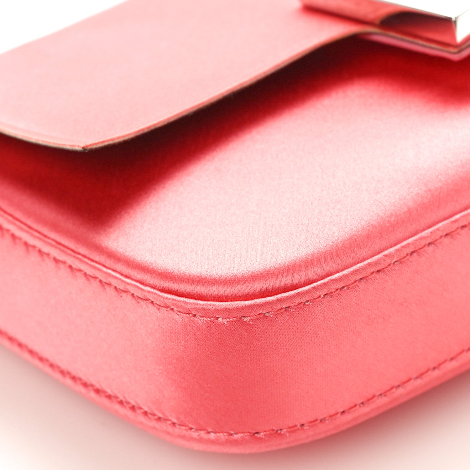 Fendi Silk Satin Phone Baguette Pink Dalia 8 of 9