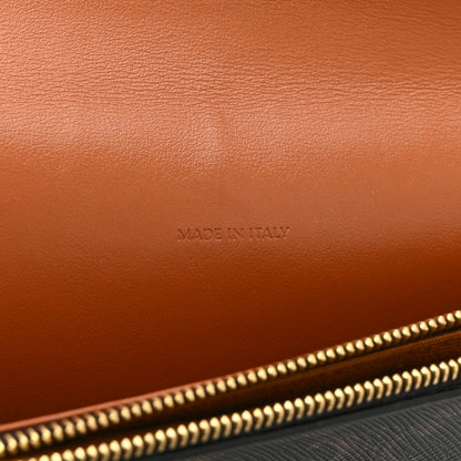 Celine Triomphe Canvas Lambskin Wallet On Strap Tan 9 of 12