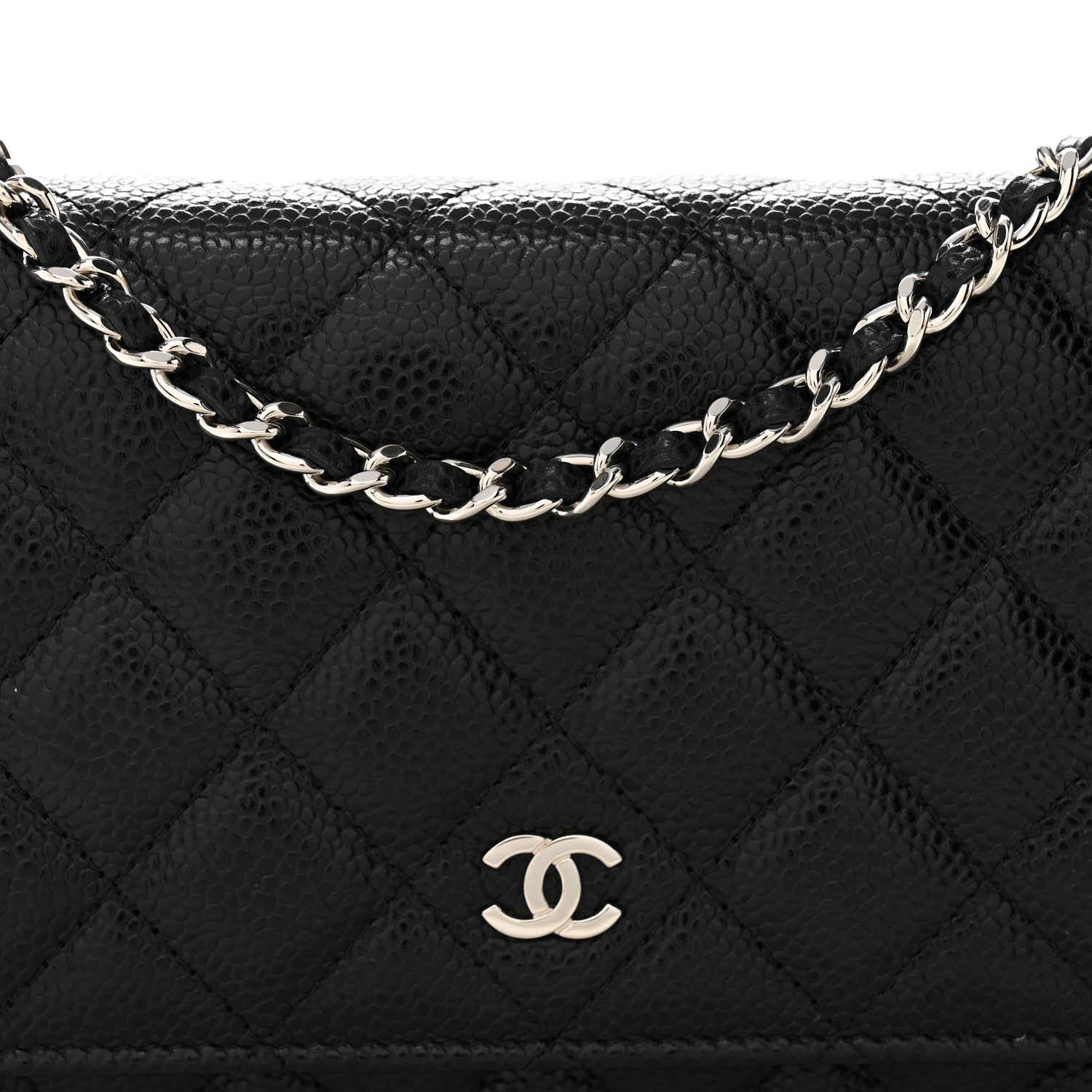 Chanel Caviar Quilted Wallet on Chain WOC Black 9 of 12