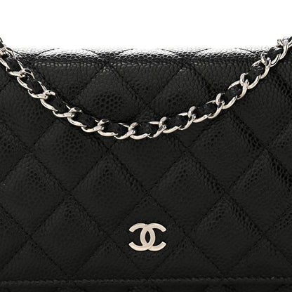 Chanel Caviar Quilted Wallet on Chain WOC Black 9 of 12
