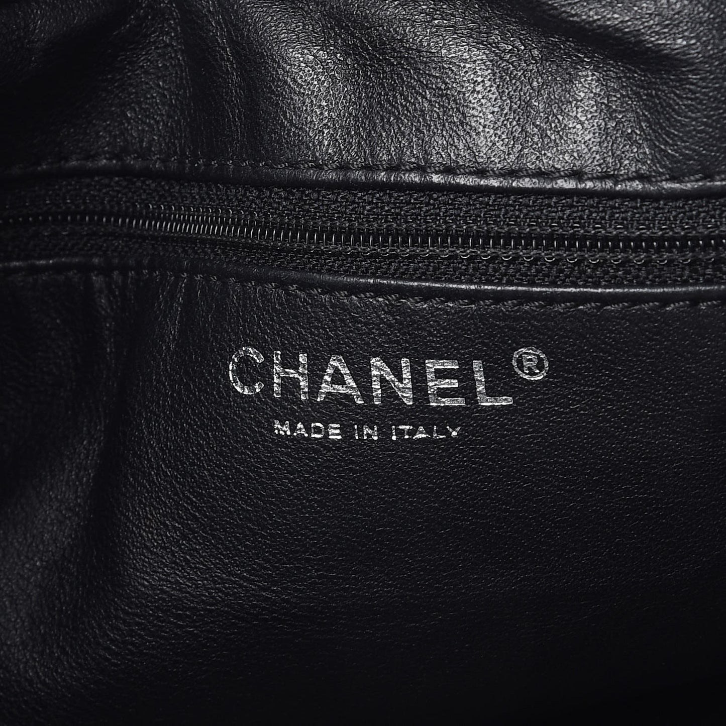 Glazed Calfskin East West Modern Chain Tote Black