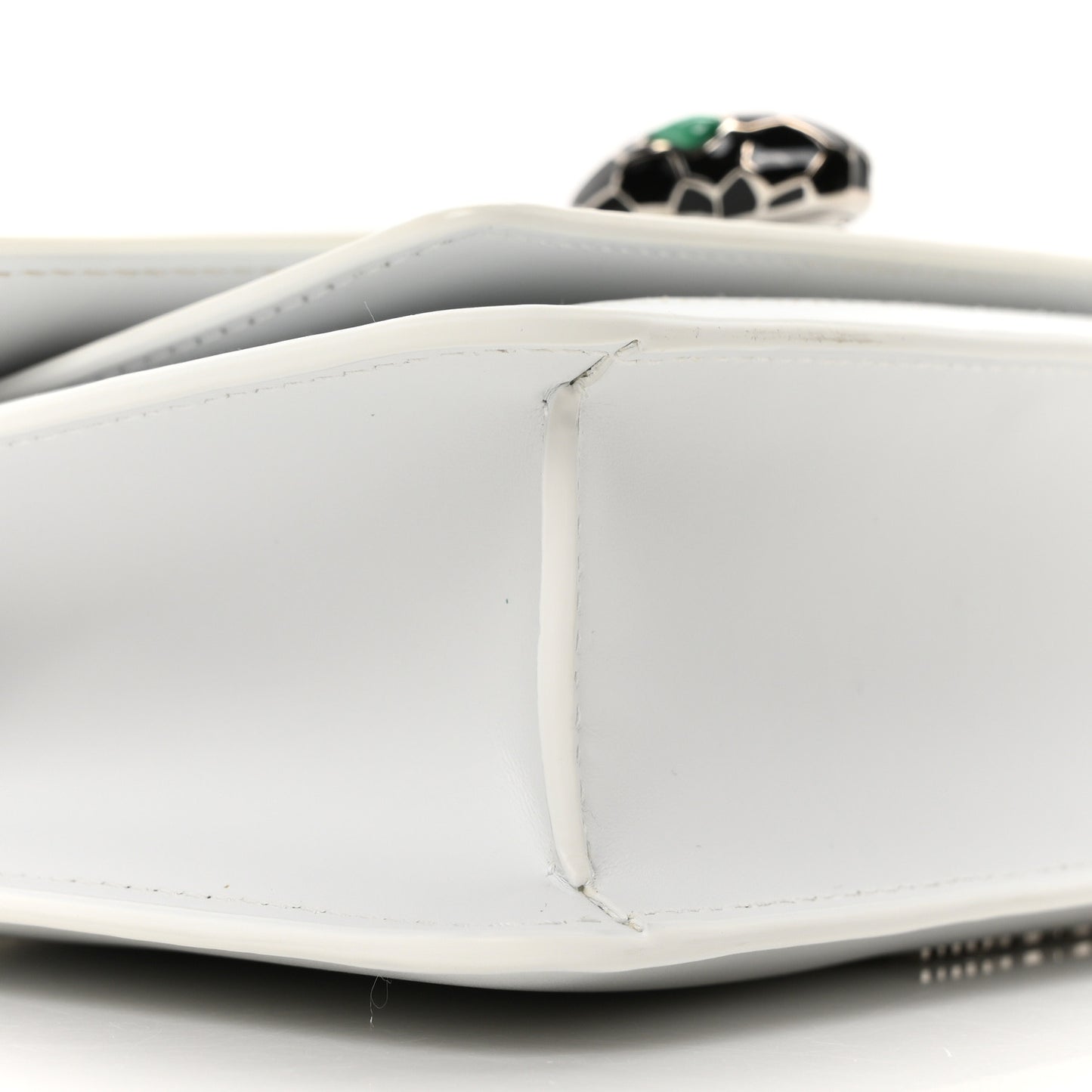 Calfskin Serpenti Forever East West Shoulder Bag White