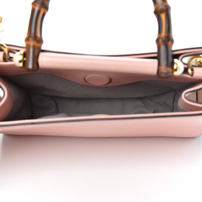 Gucci Nappa Bamboo Web Mini Nymphaea Top Handle Bag Perfect Pink Mystic White 6 of 11