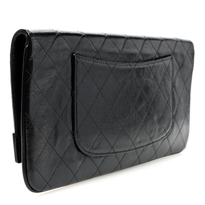 Chanel Shiny Crumpled Calfskin Large 31 Pouch Black 3 of 8