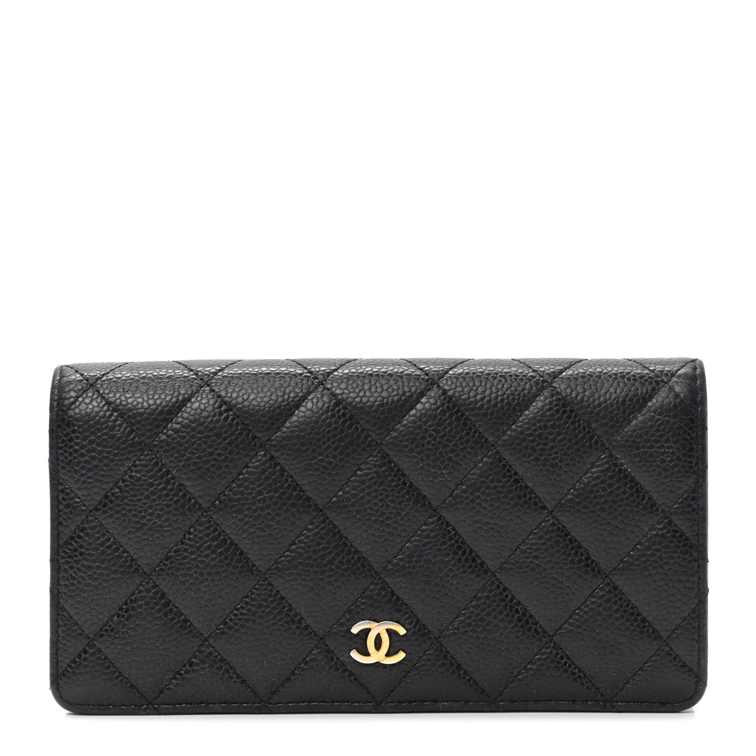 Chanel Caviar Quilted Yen Wallet Black 1 of 10