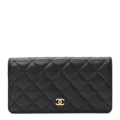 Chanel Caviar Quilted Yen Wallet Black 1 of 10