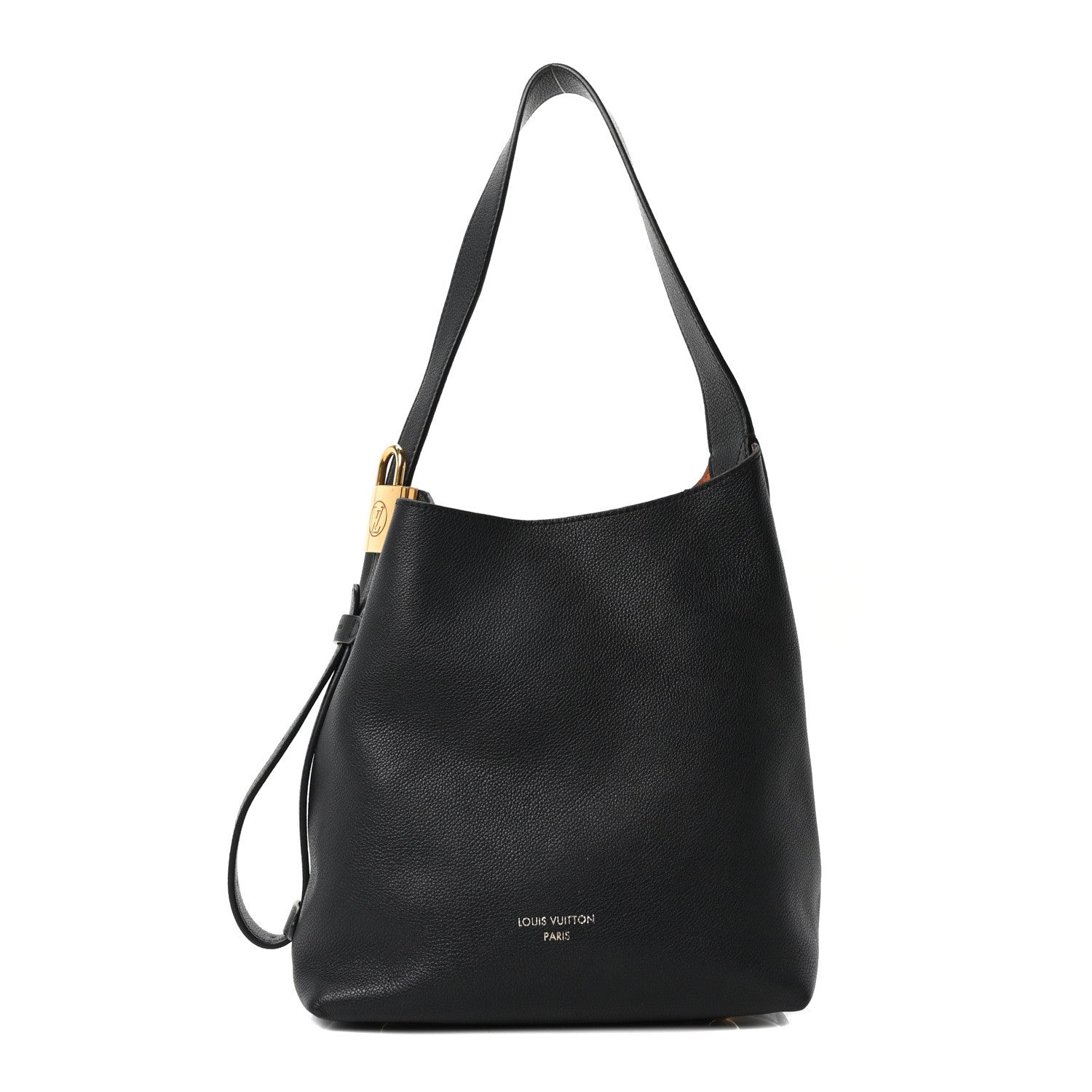 Louis Vuitton Grained Calfskin Low Key Hobo PM Black 1 of 10