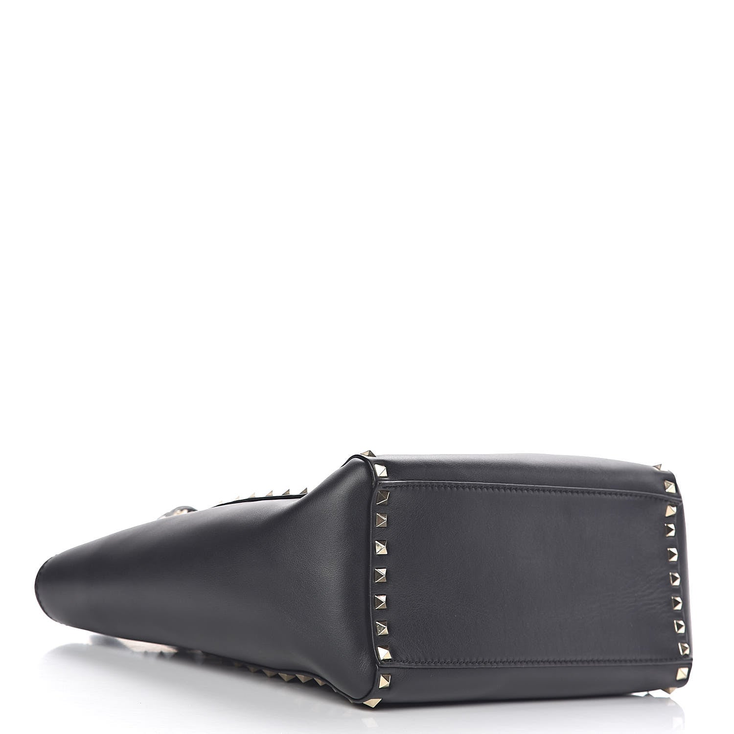 Valentino Garavani Vitello Rockstud Double Handle Tote Black 4 of 10