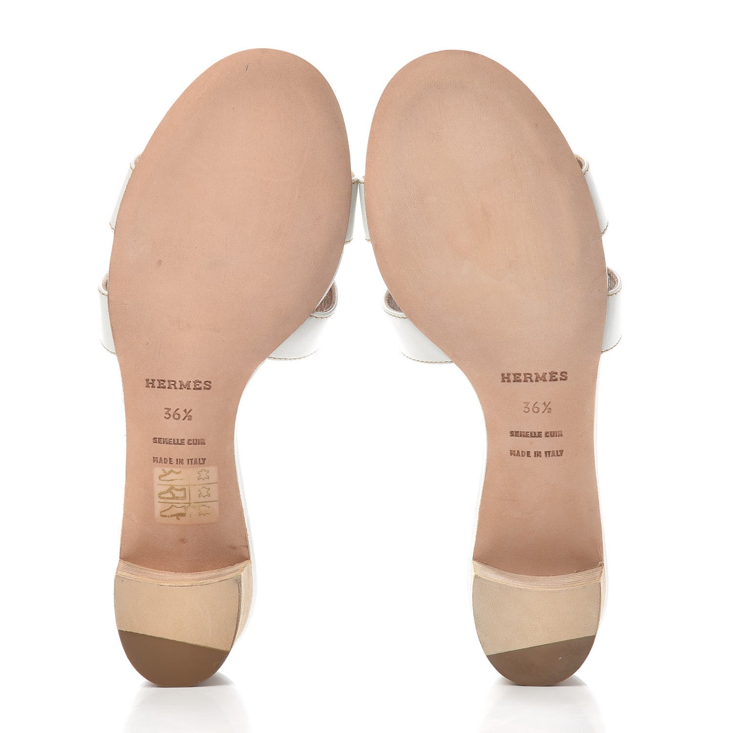 Calfskin Oasis Sandals 36.5 White