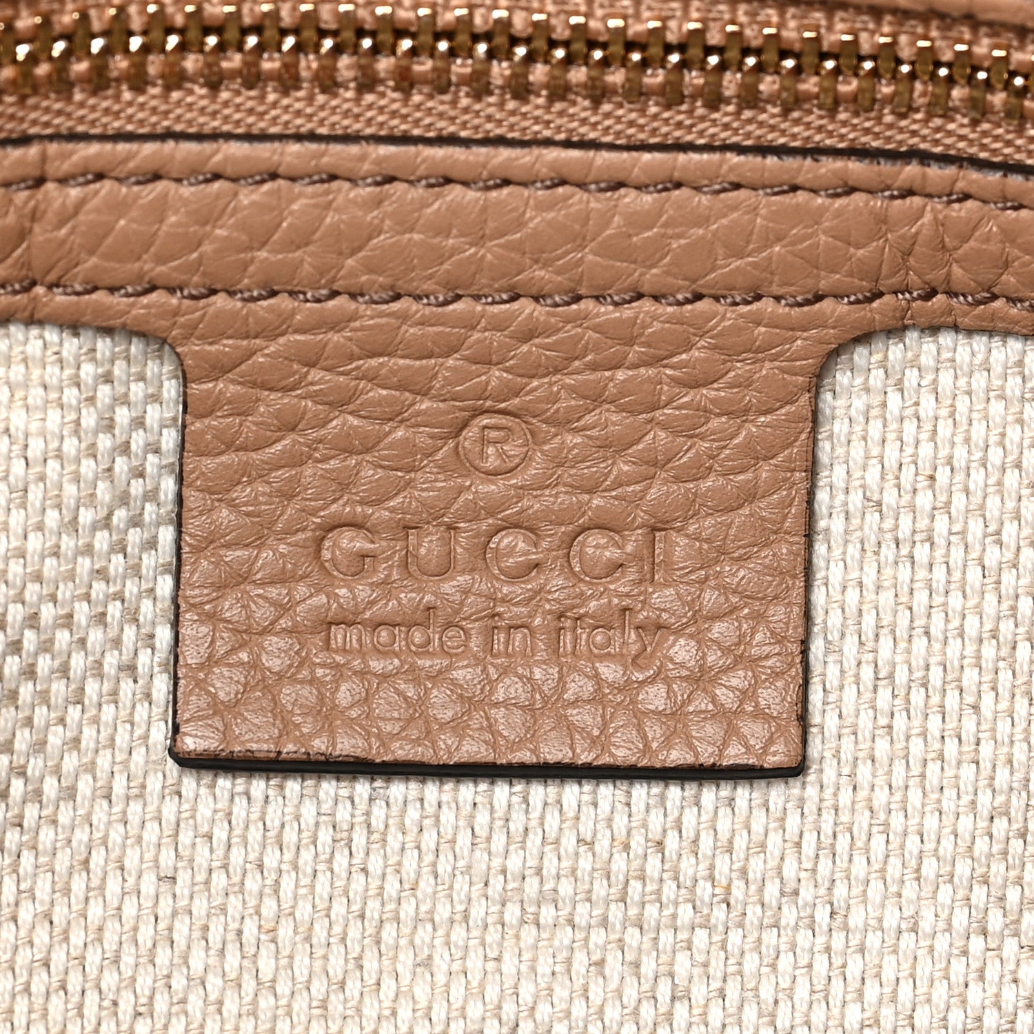 Gucci Pebbled Calfskin Soho Hobo Camelia 6 of 8