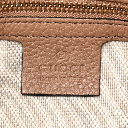 Gucci Pebbled Calfskin Soho Hobo Camelia 6 of 8
