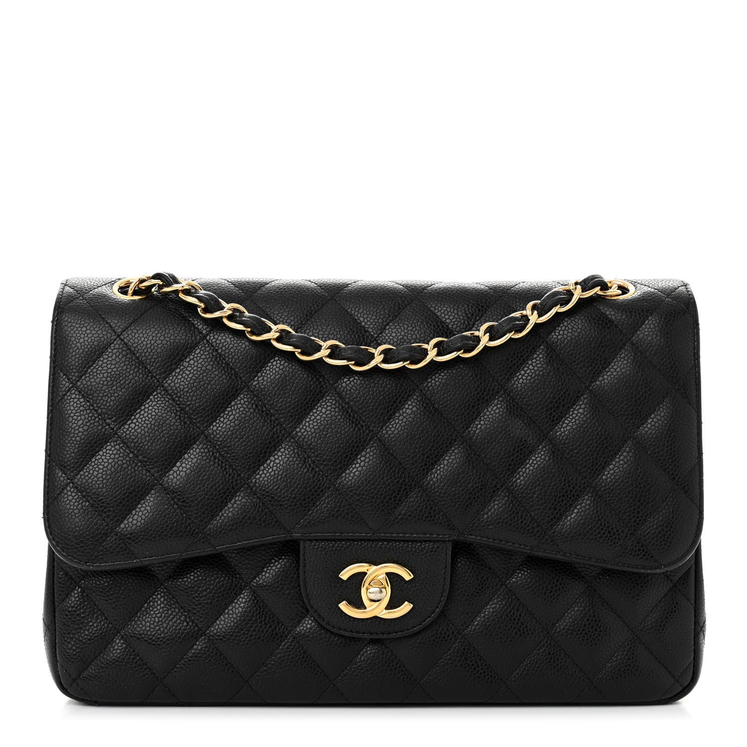 Chanel Caviar Quilted Jumbo Double Flap Black 1 of 13