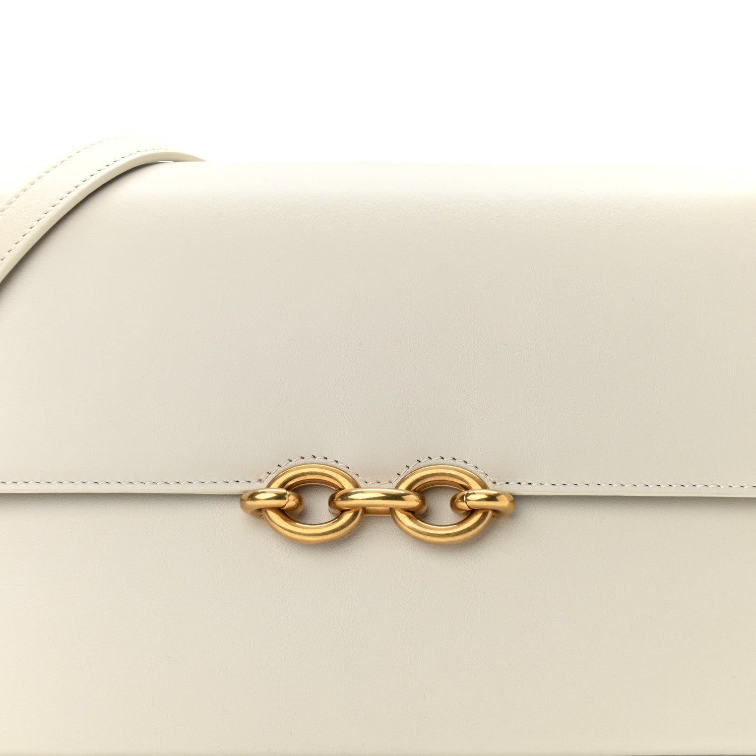 Saint Laurent Smooth Calfskin Le Maillon Satchel Crema Soft 7 of 9