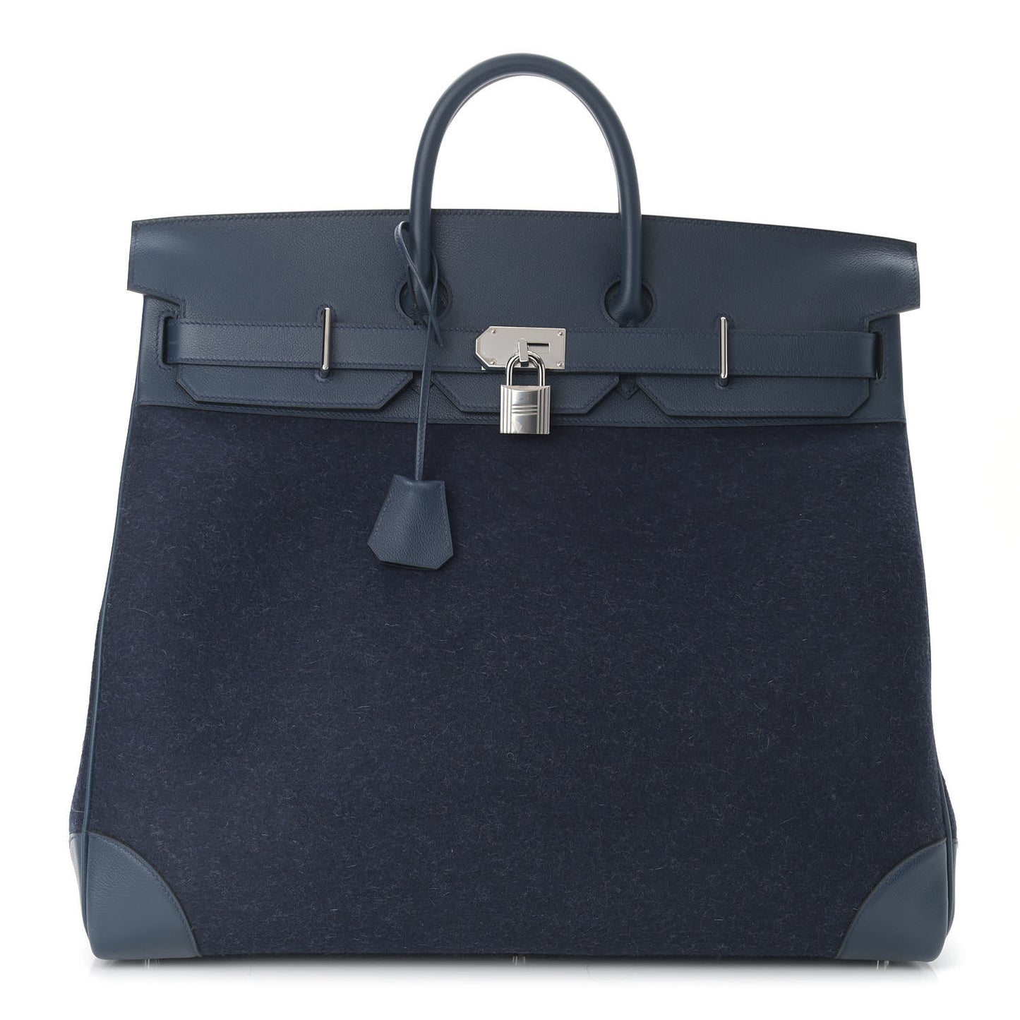 Evercolor Wool HAC Travel Birkin 50 Bleu Nuit