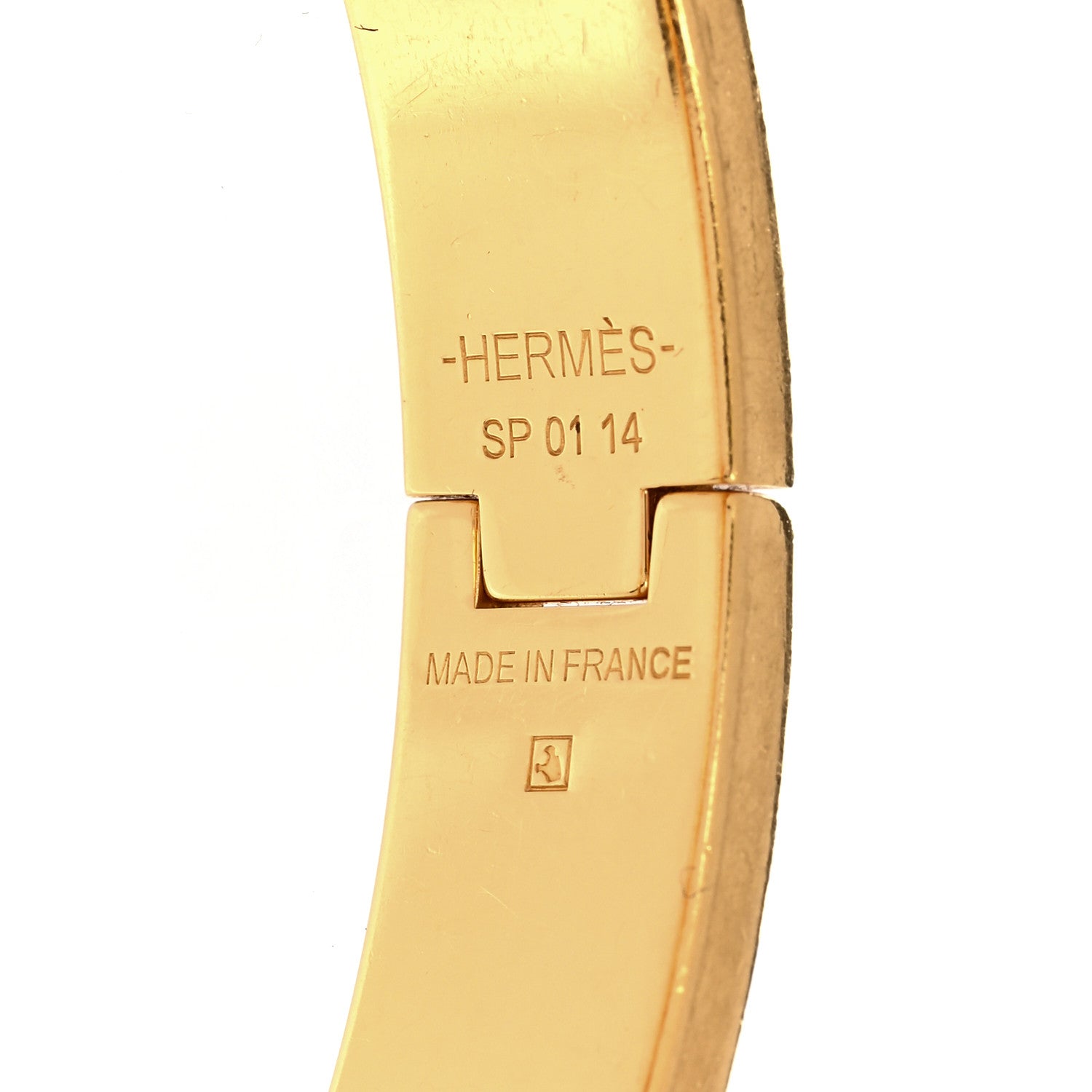 Hermes Enamel Narrow Clic Clac H Bracelet GM White 4 of 4
