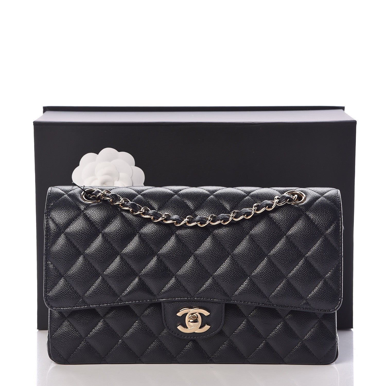 Chanel Caviar Quilted Medium Double Flap Navy 11 of 11