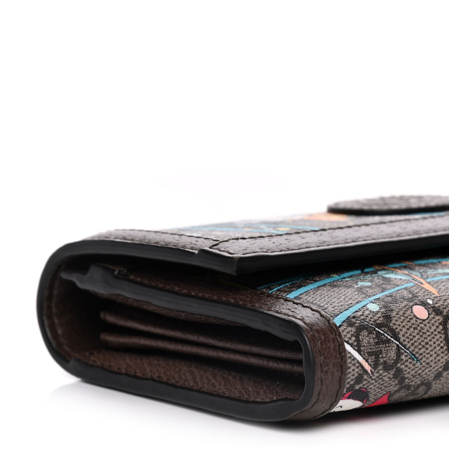 X DISNEY GG Supreme Monogram Donald Duck Interlocking G Continental Wallet Beige Multicolor New Acero