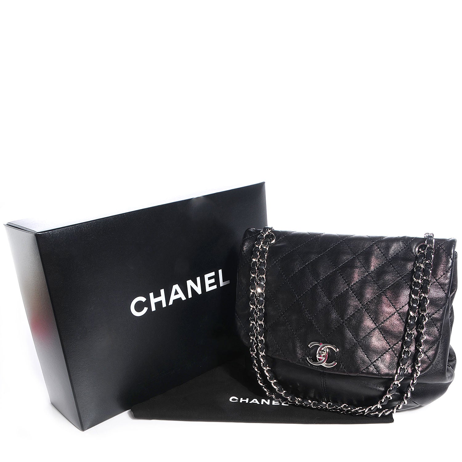 Chanel Shiny Calfskin Small Trianon Flap Black 5 of 9