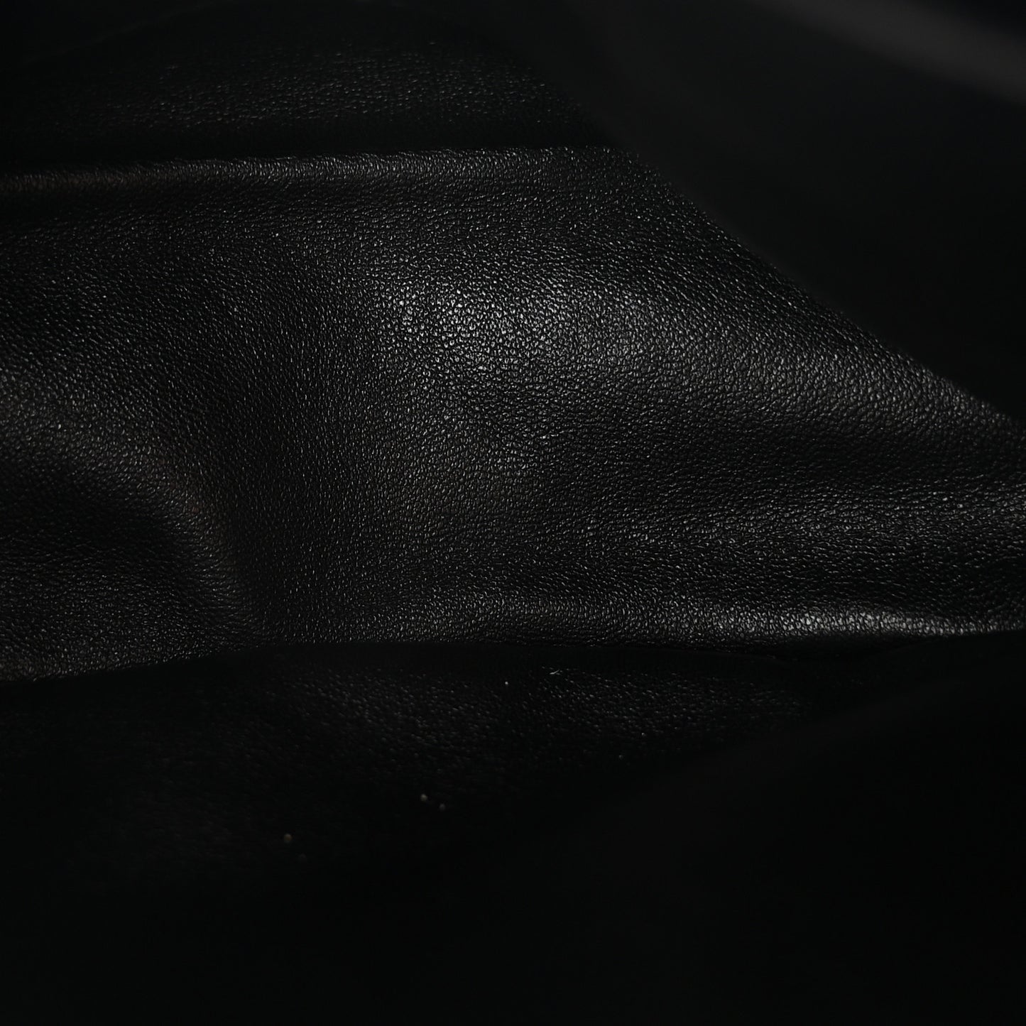 Soft Calfskin Arque Shoulder Bag Black