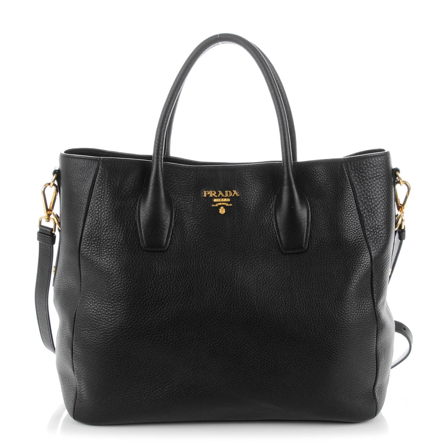 Prada Vitello Daino Tote Nero Black 1 of 8