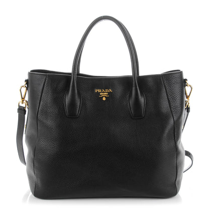 Prada Vitello Daino Tote Nero Black 1 of 8