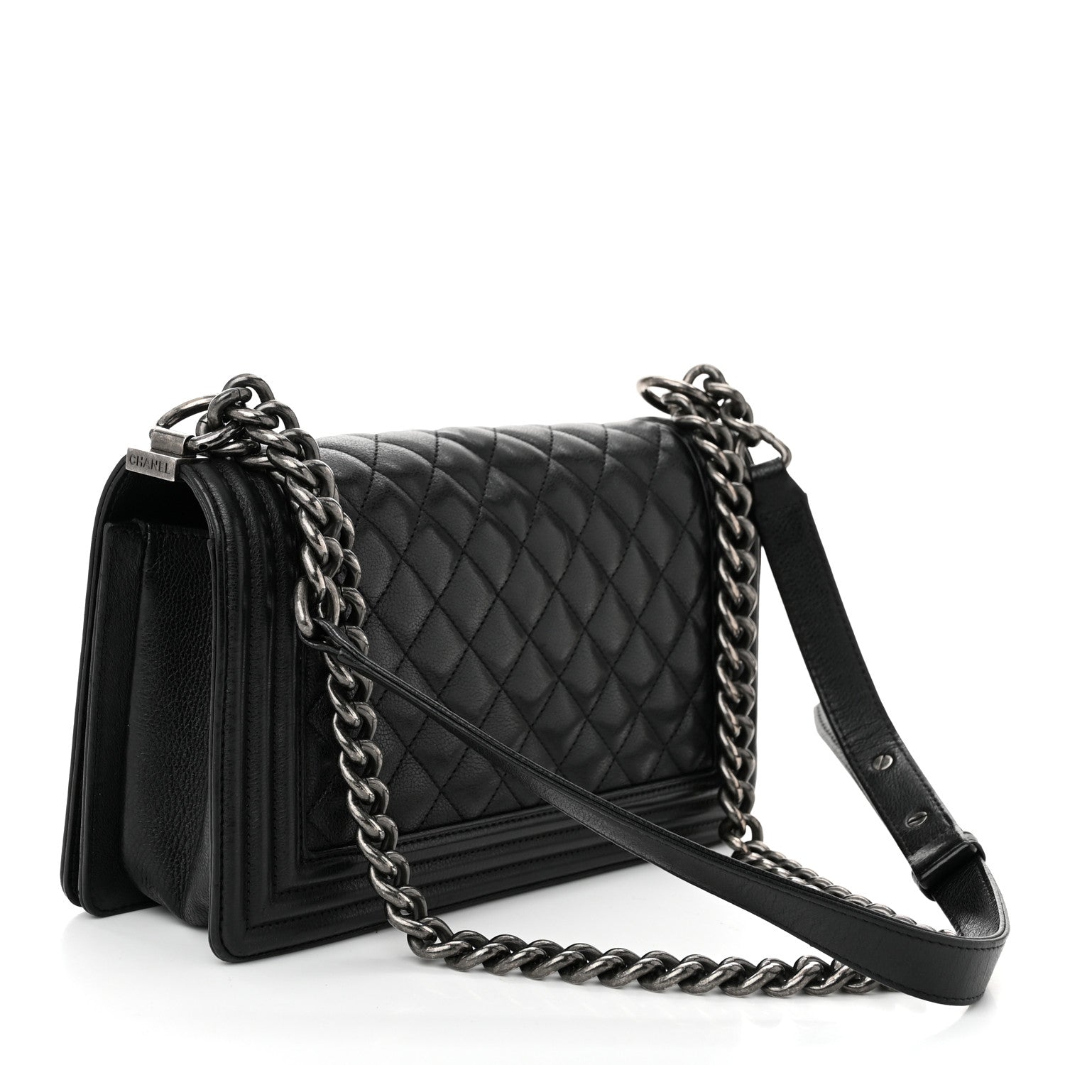 Chanel Calfskin Quilted Medium Boy Flap Black 3 of 10