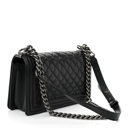 Chanel Calfskin Quilted Medium Boy Flap Black 3 of 10