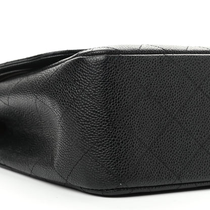 Chanel Caviar Quilted Jumbo Double Flap Black 9 of 10