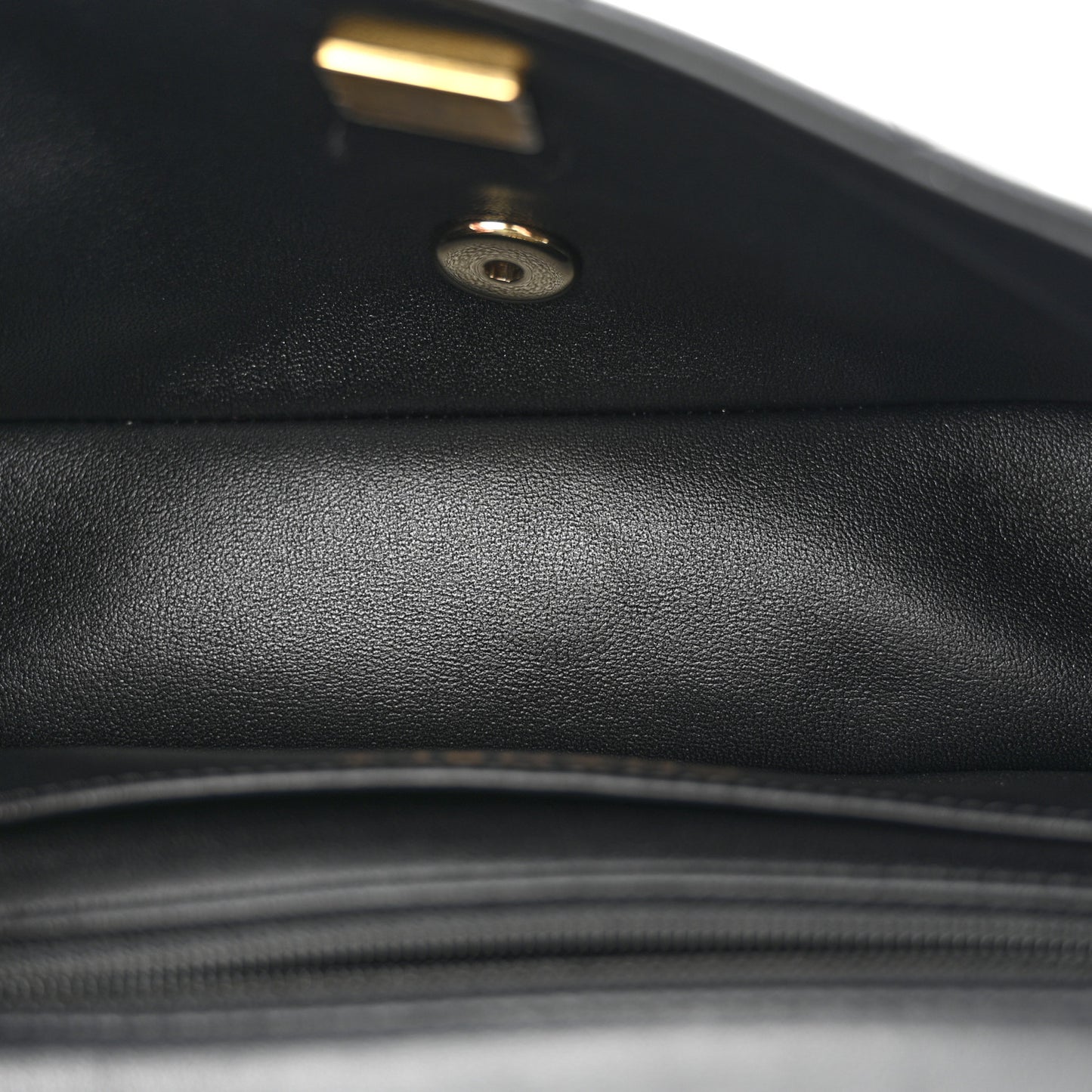 Lambskin Quilted Mini Rectangular Flap Black